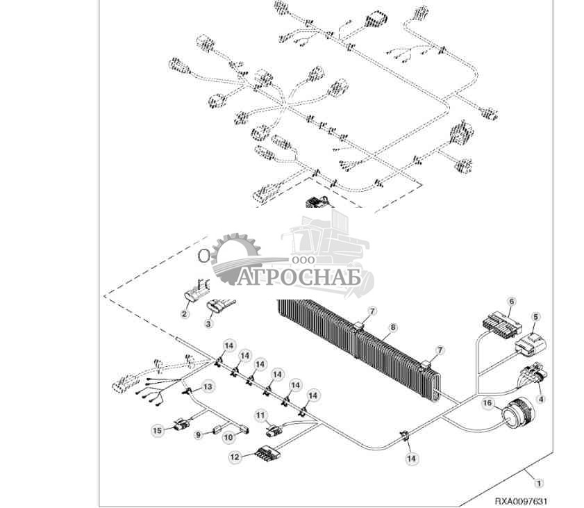 Жгут проводов шасси, ручной SCV, без TLS™, несертифицированный (22) Жгут проводов шасси, ручной SCV, без TLS™, несертифицированный (22) 